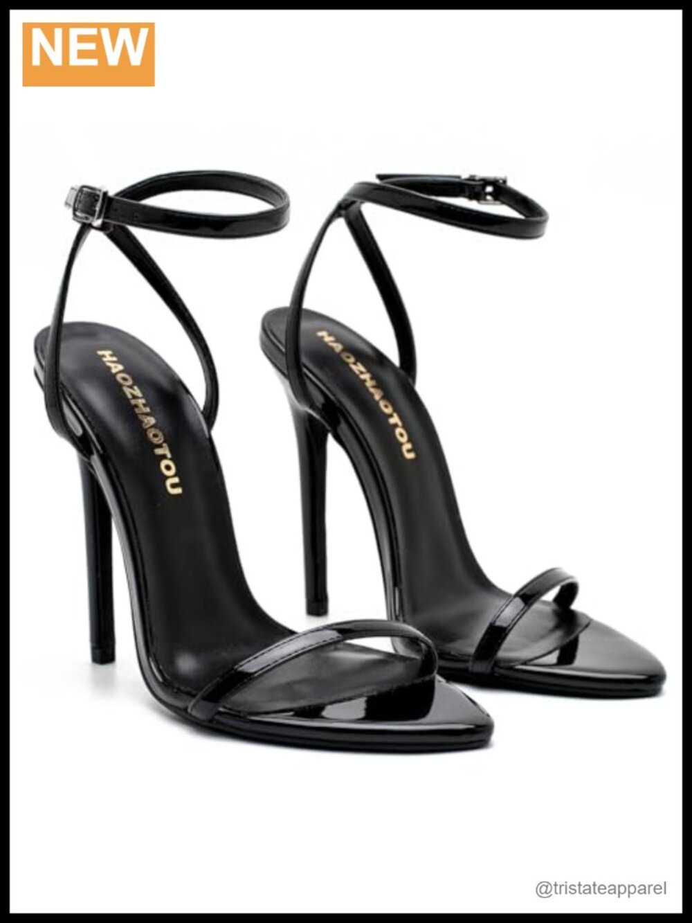 Strappy Lace Up Stiletto High Heel Sandals Faux Leather Open Toe